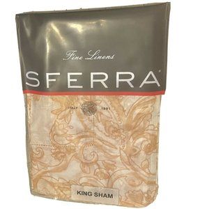 Sferra Florissa Egyptian Cotton King Sham Peach